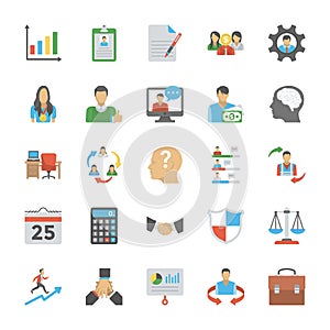 Human Resource Flat Icon Pack