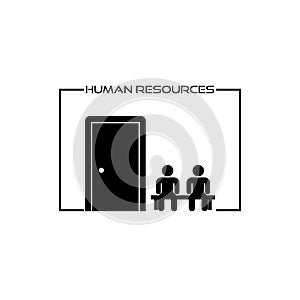 Human resource icon isolated on white background