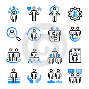 Human resource icon set