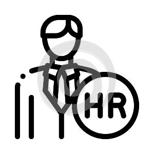 Human resource icon vector outline illustration