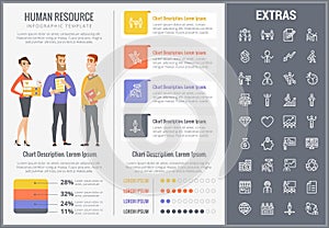 Human resource infographic template and elements.