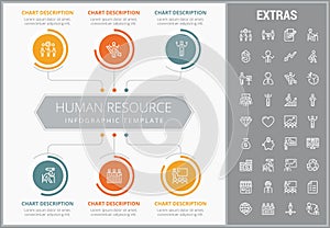 Human resource infographic template and elements.