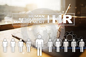 Human resource management, HR, recruitment, leadership and teambuilding. Business and technology concept.