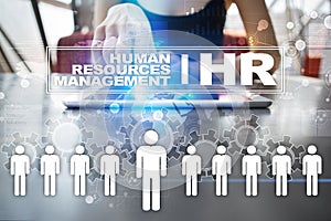 Human resource management, HR, recruitment, leadership and teambuilding. Business and technology concept.