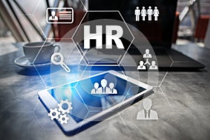 Human resource management, HR, recruitment and teambuilding. Business concept.