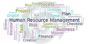 Human Resource Management word cloud, made with text only.