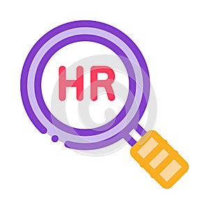 Human resource research icon vector outline illustration