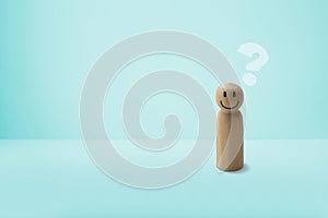 Human resource, talent management with question mark icon