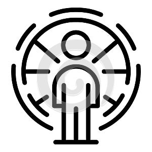 Human resources ability icon, outline style