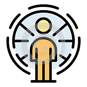 Human resources ability icon vector flat