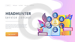 Human resources concept landing page.