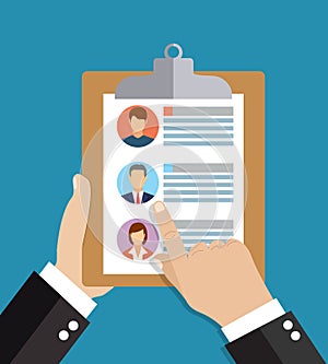 Human resources, employment, team management flat illustration concepts.