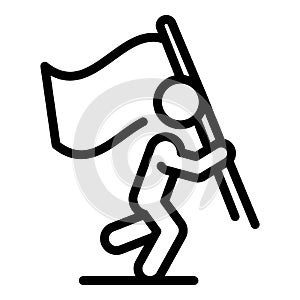 Human resources flag icon, outline style