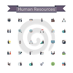 Human Resources Flat Icons