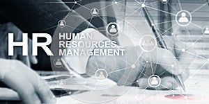 Human Resources HR. Corporate financial business background.