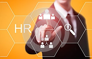 Human Resources HR management Recruitment Employment Headhunting Concept