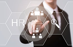 Human Resources HR management Recruitment Employment Headhunting Concept