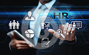 Human Resources HR management Recruitment Employment Headhunting Concept photo