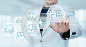 Human Resources HR management Recruitment Employment Headhunting Concept photo