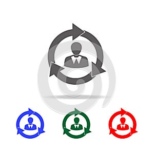 Human Resources icon. Elements of human resource in multi colored icons. Business, human resource sign. Looking for talent.