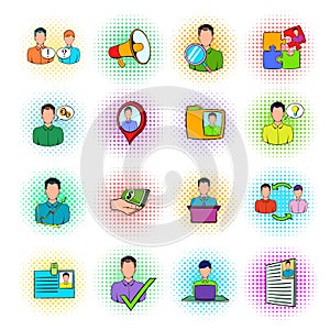 Human resources icons set