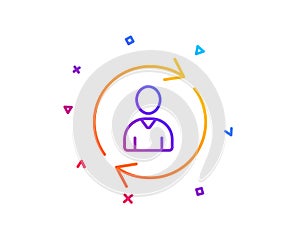 Human Resources line icon. User Profile sign. Vector