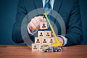 Human resources manage team and CEO