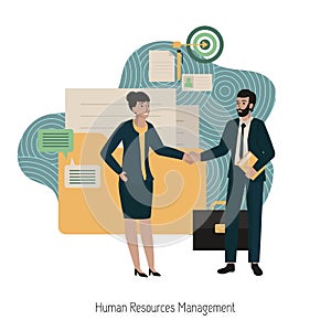 Human resources management concept