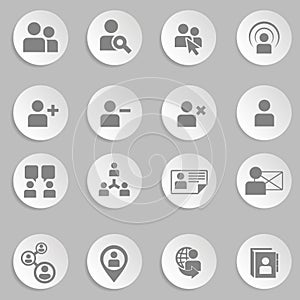 Human resources and management icons set.