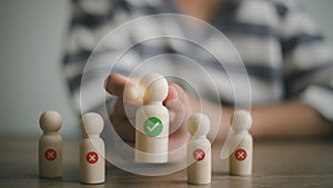 Human resources officer looking for leader and CEO concept, Personal development, motivation and challenge