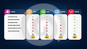 Human resources, Technical algorithm and Balance icons set. Engineering documentation sign. Vector