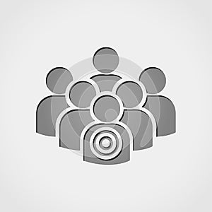 Human ressources grey icon