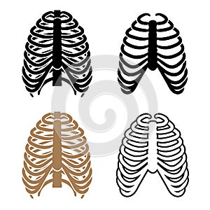 Human rib cage symbols