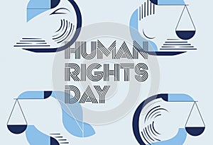 Human Rights Day bold sans-serif typography