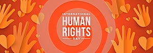 Human Rights Day web banner for social equality