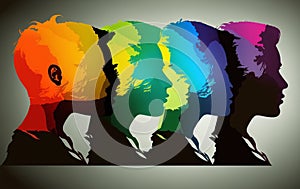 Human rights or diversity concept. LGBT pride community, gay culture symbol, homosexual pride. Rainbow flag sexual
