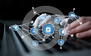 Human and Robot Collaboration in Artificial Intelligence Development, Symbolizing Innovation, Technology, and Future