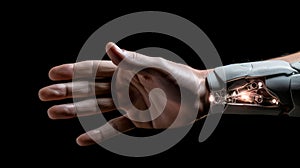 Human robot cyborg hand with artificial intelligence