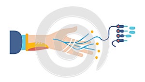 Human Robot Handshake Vector, vector design Generative AI