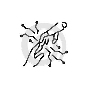 Human Robot Touch Icon