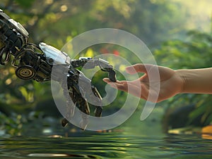 Human and Robot Hand Connection