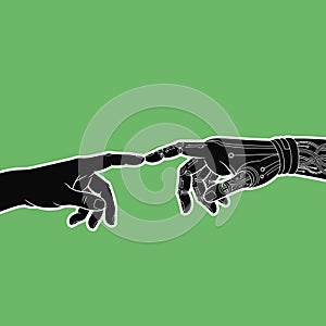 Human and Robotic Hands Reaching - Connection and Technology