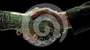 The Human-Robotic Handshake.AI generated image