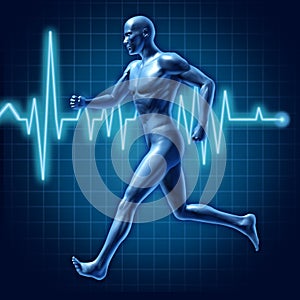 Human running man active runner energy medical