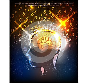 Human's brain power illustration