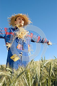 Human scarecrow