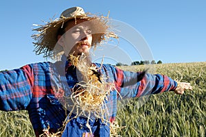 Human scarecrow