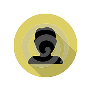 human silhouette long shadow icon. Simple glyph, flat vector of web icons for ui and ux, website or mobile application