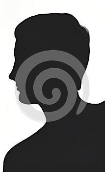 Human silhouette in side profile