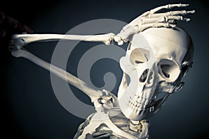 Uomo scheletro corpo dimenticare 